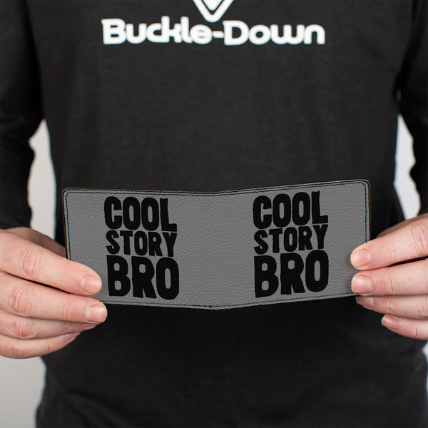 Buckle-Down Bi-Fold Wallet - COOL STORY BRO Gray Black
