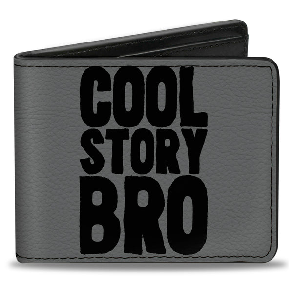 Buckle-Down Bi-Fold Wallet - COOL STORY BRO Gray Black