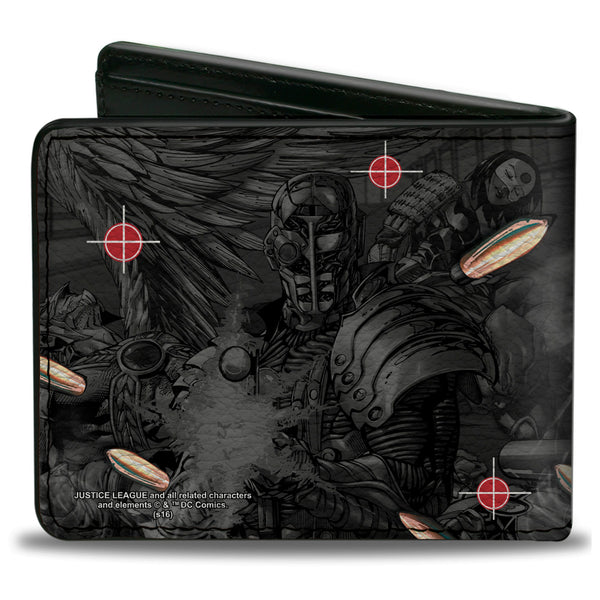 Buckle-Down Bi-Fold Wallet - DEADSHOT JLA Issue #7 1 Point And Shoot Cover Pose Targets Bullets