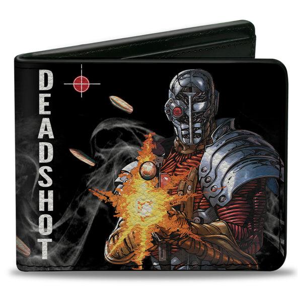 Buckle-Down Bi-Fold Wallet - DEADSHOT JLA Issue #7 1 Point and Shoot Cover Pose Targets Bullets