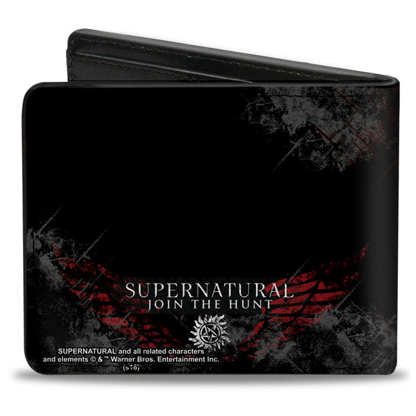 Buckle-Down Bi-Fold Wallet - Dean Pose1 THIS IS ALL KINDS OF WRONG + SUPERNATURAL Black Grays Red White
