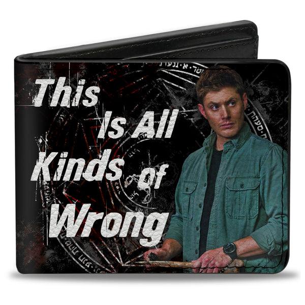 Buckle-Down Bi-Fold Wallet - Dean Pose1 THIS IS ALL KINDS OF WRONG + SUPERNATURAL Black Grays Red White