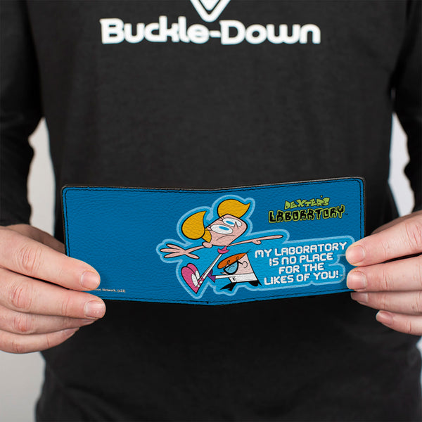 Buckle-Down Bi-Fold Wallet - DEXTER'S LABORATORY Dexter And Dee Dee NO PLACE FOR THE LIKES OF YOU Pose Blues