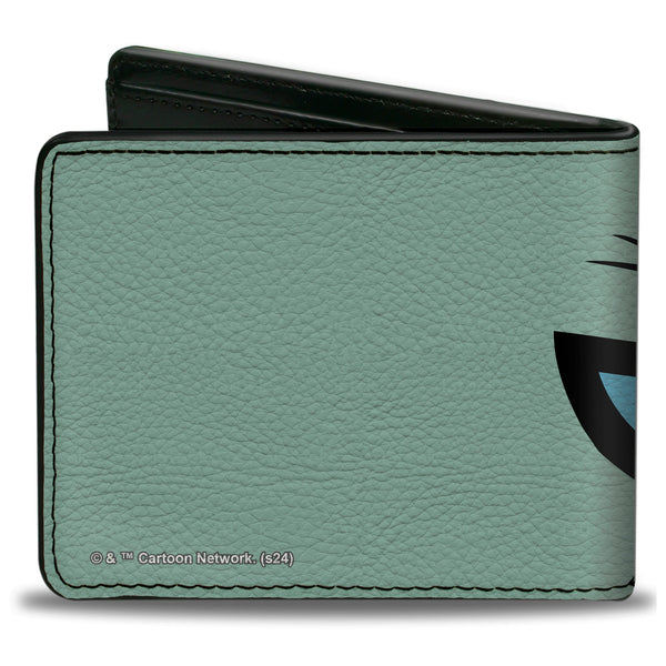 Buckle-Down Bi-Fold Wallet - Dexter's Laboratory Face Character Close-Up Blue