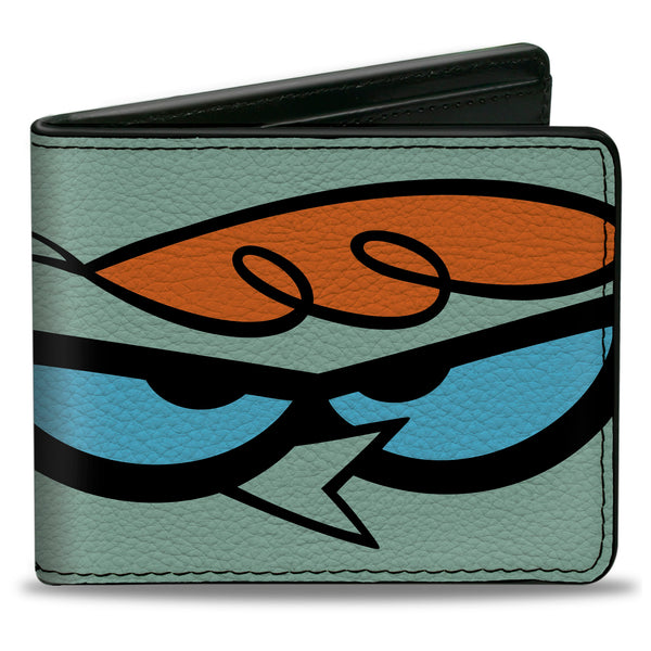 Buckle-Down Bi-Fold Wallet - Dexter's Laboratory Face Character Close-Up Blue