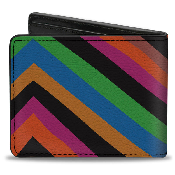 Buckle-Down Bi-Fold Wallet - Diamond Freehand Multi Color