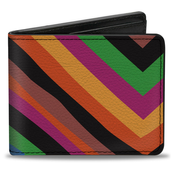 Buckle-Down Bi-Fold Wallet - Diamond Freehand Multi Color