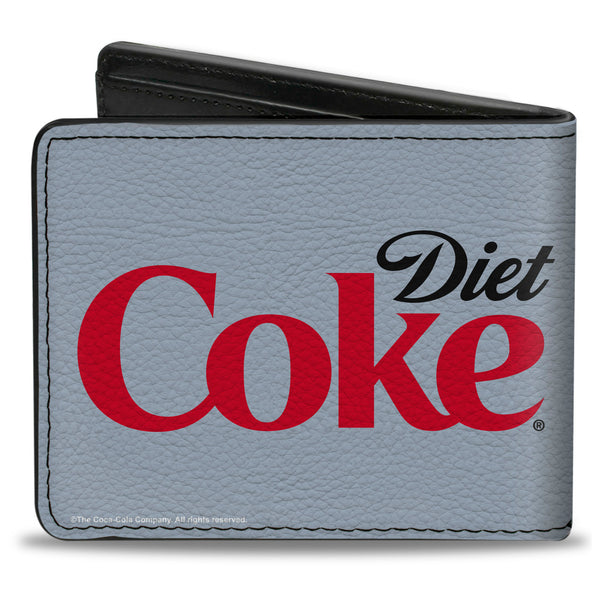 Buckle-Down Bi-Fold Wallet - DIET COKE Logo Light Gray/Black/Red
