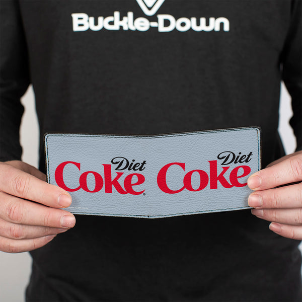 Buckle-Down Bi-Fold Wallet - DIET COKE Logo Light Gray/Black/Red