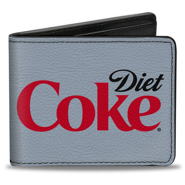 Buckle-Down Bi-Fold Wallet - DIET COKE Logo Light Gray/Black/Red