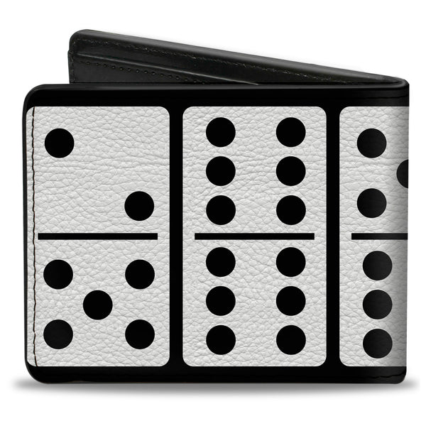 Buckle-Down Bi-Fold Wallet - Dominoes Black White Black