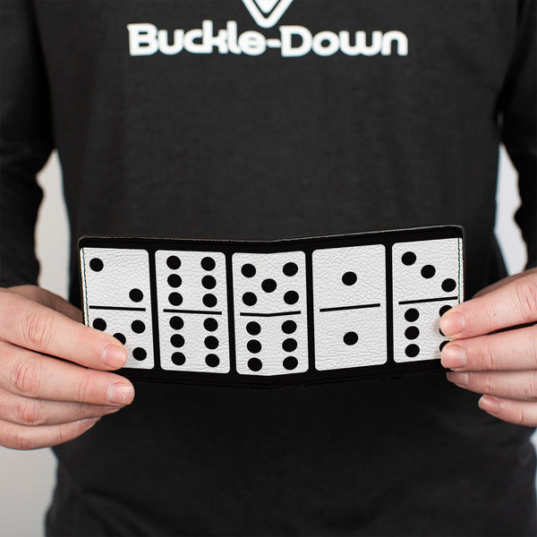 Buckle-Down Bi-Fold Wallet - Dominoes Black White Black