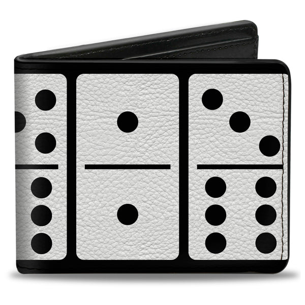 Buckle-Down Bi-Fold Wallet - Dominoes Black White Black