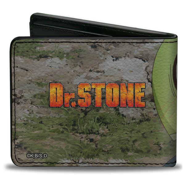 Buckle-Down Bi-Fold Wallet - DR. STONE Suika Smiling Pose And Title Logo