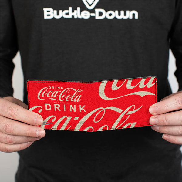 Buckle-Down Bi-Fold Wallet - DRINK COCA-COLA Close-Up Red/White