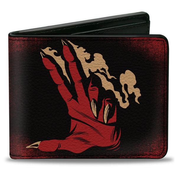 Buckle-Down Bi-Fold Wallet - Dungeons & Dragons FINGER OF DEATH Signal Black/Red/Tan