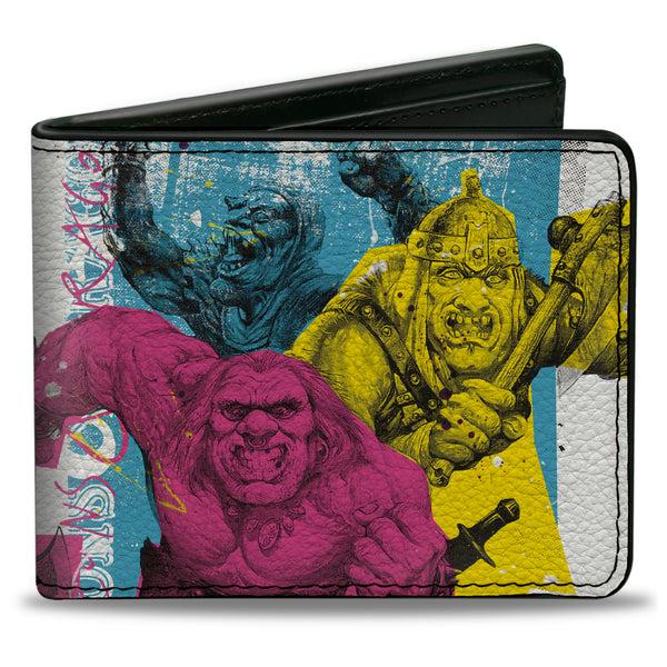 Buckle-Down Bi-Fold Wallet - Dungeons & Dragons GHOUL GANG Group Pose White/Multi Color