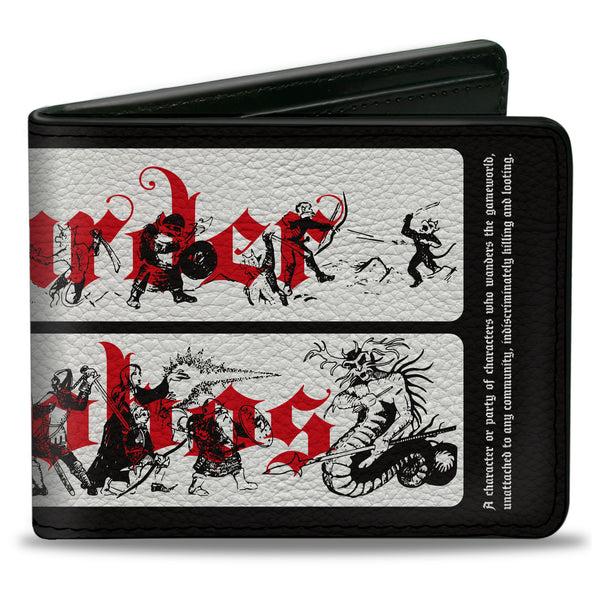 Buckle-Down Bi-Fold Wallet - DUNGEONS & DRAGONS MURDER HOBOS Characters Black/White/Red