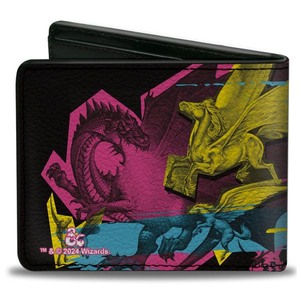 Buckle-Down Bi-Fold Wallet - Dungeons & Dragons THE INFINITE BATTLEFIELD Collage Black/Multi Color