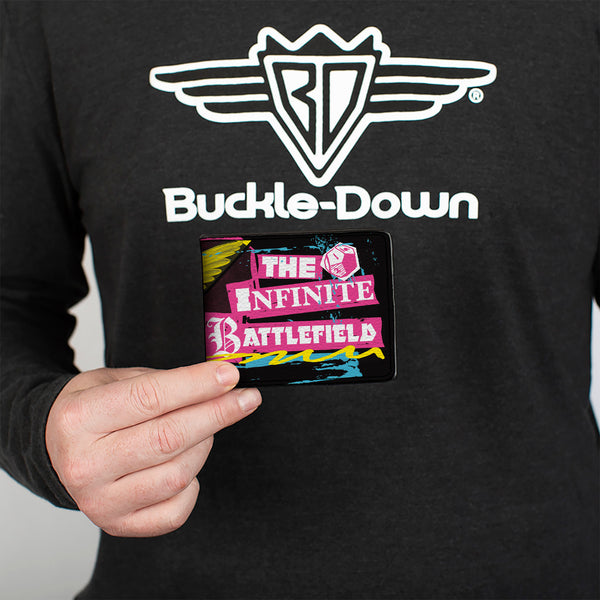 Buckle-Down Bi-Fold Wallet - Dungeons & Dragons THE INFINITE BATTLEFIELD Collage Black/Multi Color