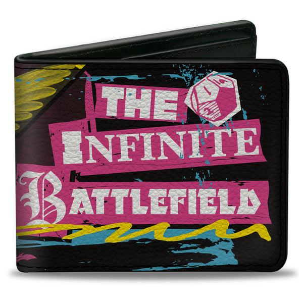 Buckle-Down Bi-Fold Wallet - Dungeons & Dragons THE INFINITE BATTLEFIELD Collage Black/Multi Color
