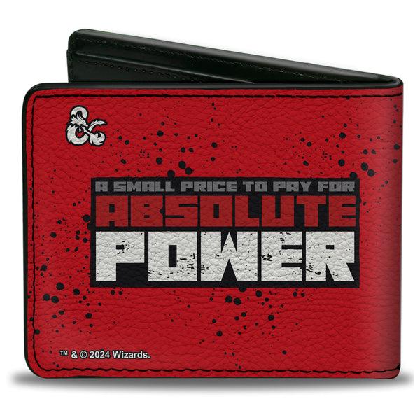 Buckle-Down Bi-Fold Wallet - Dungeons & Dragons Vecna Pose A SMALL PRICE TO PAY Red/Black/Gray