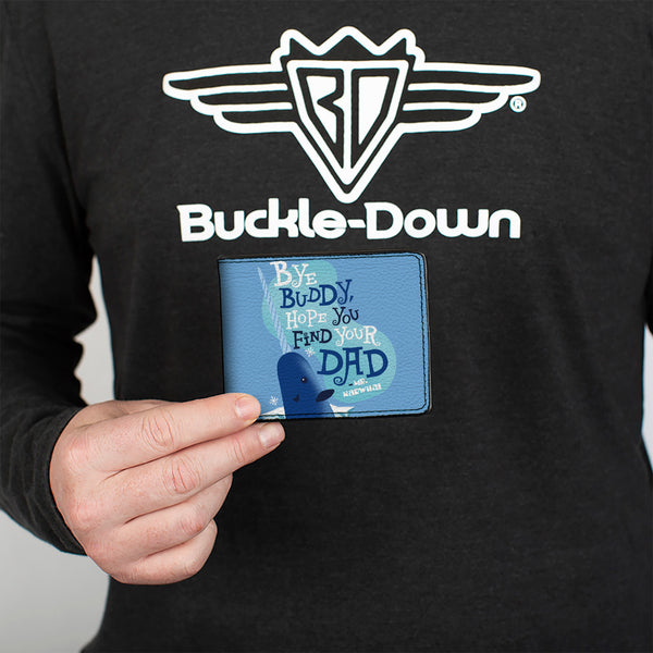 Buckle-Down Bi-Fold Wallet - Elf Quote BYE BUDDY MR. NARWAHL Quote Blues White