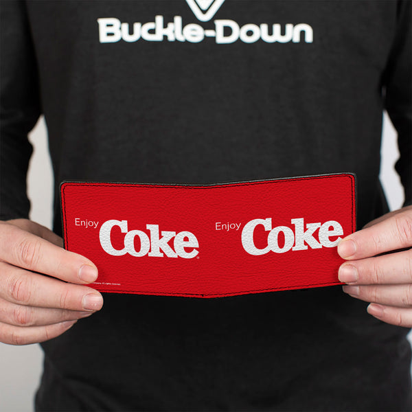 Buckle-Down Bi-Fold Wallet - ENJOY COKE Logo Red/White