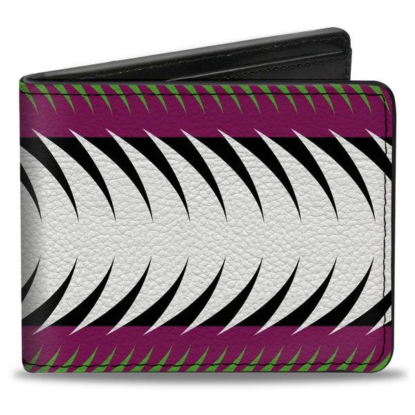 Buckle-Down Bi-Fold Wallet - Fish Tail Fuchsia Black White