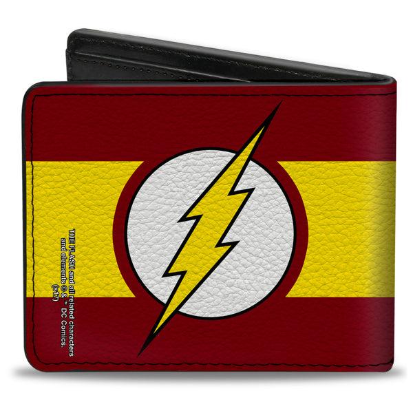 Buckle-Down Bi-Fold Wallet - Flash Logo Stripe Red White Yellow