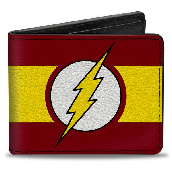 Buckle-Down Bi-Fold Wallet - Flash Logo Stripe Red White Yellow