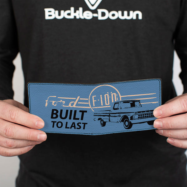Buckle-Down Bi-Fold Wallet - Ford F-100 Truck BUILT TO LAST Blues/White