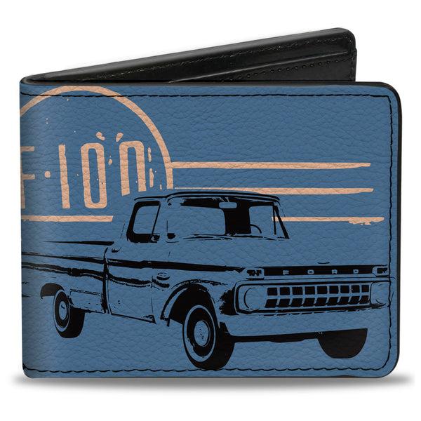 Buckle-Down Bi-Fold Wallet - Ford F-100 Truck BUILT TO LAST Blues/White