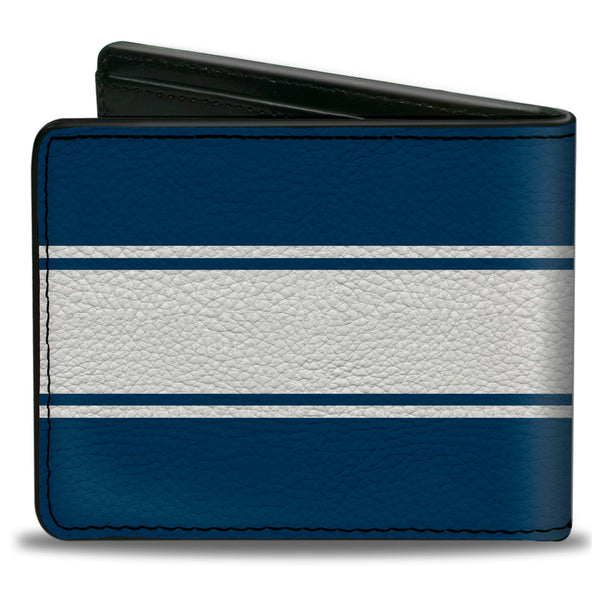 Buckle-Down Bi-Fold Wallet - Ford Mustang GT CS Stripe Blue White