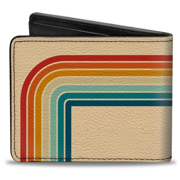 Buckle-Down Bi-Fold Wallet - Ford Trucks FREE WHEELIN Bronco Scene Beige/Multi Color