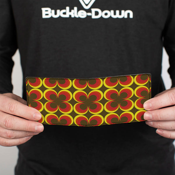 Buckle-Down Bi-Fold Wallet - Four Dot Gradient Brown Yellow Red