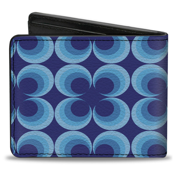 Buckle-Down Bi-Fold Wallet - Four Dot Gradient Royal Blues