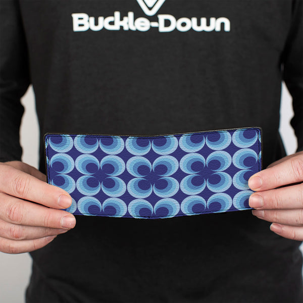Buckle-Down Bi-Fold Wallet - Four Dot Gradient Royal Blues