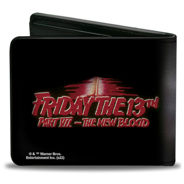 Buckle-Down Bi-Fold Wallet - Friday The 13th PART VII THE NEW BLOOD Movie Poster And Title Logo