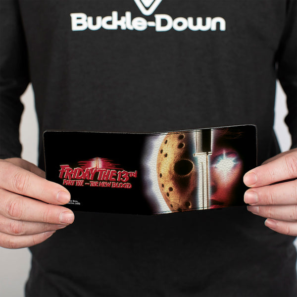 Buckle-Down Bi-Fold Wallet - Friday The 13th PART VII THE NEW BLOOD Movie Poster And Title Logo