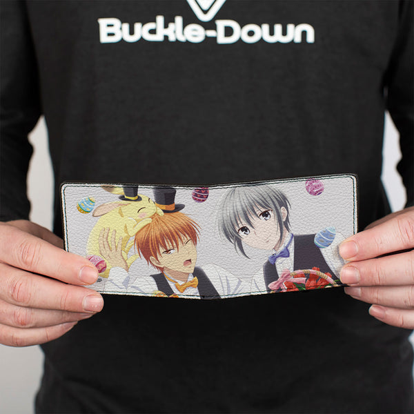 Buckle-Down Bi-Fold Wallet - Fruits Basket Kyo And Yuki Easter Themed Animage Magazine Poster Pose Gray