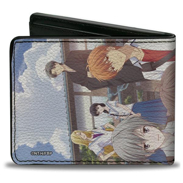 Buckle-Down Bi-Fold Wallet - Fruits Basket Season One Six Character Outdoor Group Pose