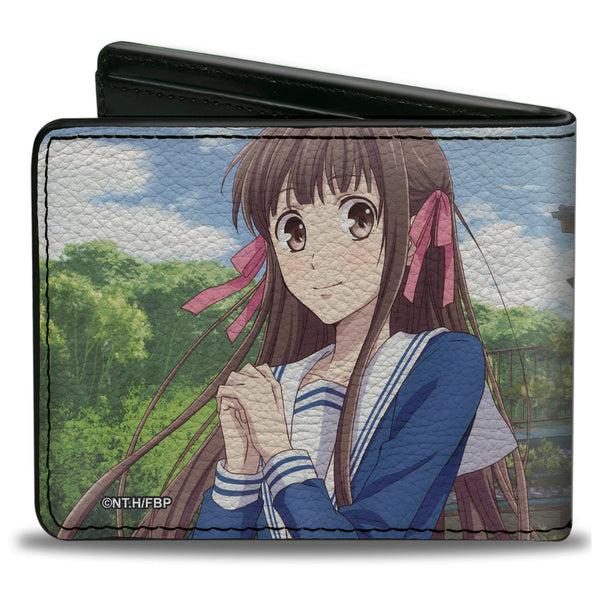 Buckle-Down Bi-Fold Wallet - Fruits Basket Tohru Yuki And Kyo NewType Magazine June 2019 Outdoor Pose