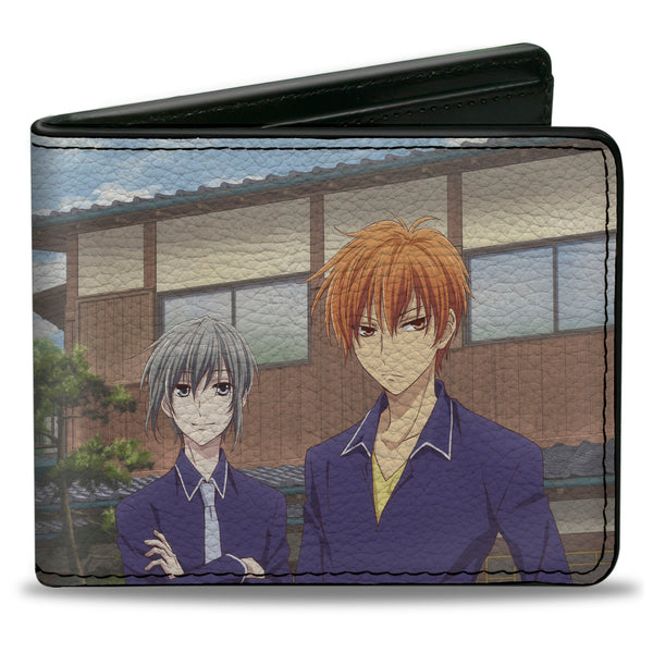 Buckle-Down Bi-Fold Wallet - Fruits Basket Tohru Yuki and Kyo NewType Magazine June 2019 Outdoor Pose