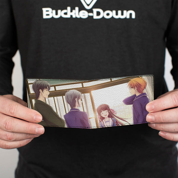 Buckle-Down Bi-Fold Wallet - Fruits Basket Welcome Back Four Character Group Scene