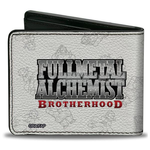 Buckle-Down Bi-Fold Wallet - FULLMETAL ALCHEMIST BROTHERHOOD Chibi Elric Brothers Pose White