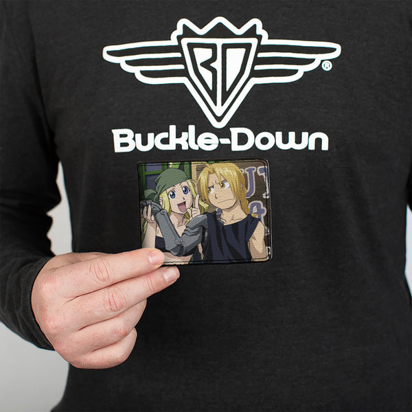 Buckle-Down Bi-Fold Wallet - Fullmetal Alchemist Brotherhood Edward And Winry Group Porch Scene