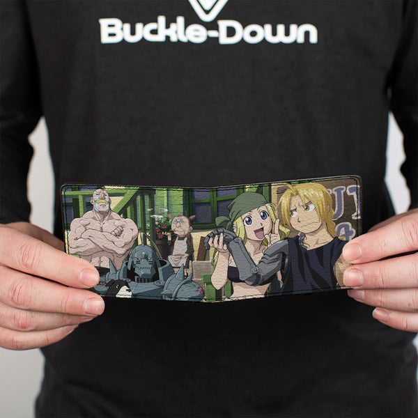 Buckle-Down Bi-Fold Wallet - Fullmetal Alchemist Brotherhood Edward And Winry Group Porch Scene