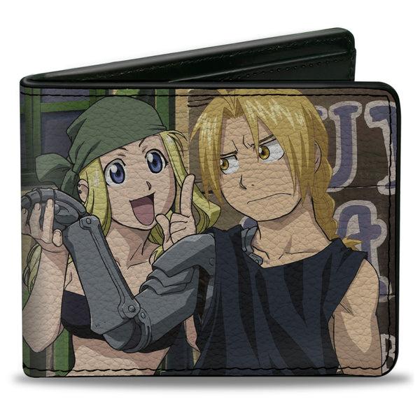 Buckle-Down Bi-Fold Wallet - Fullmetal Alchemist Brotherhood Edward and Winry Group Porch Scene