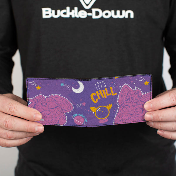 Buckle-Down Bi-Fold Wallet - Furby Friends LET'S CHILL Pose Purples/Pink